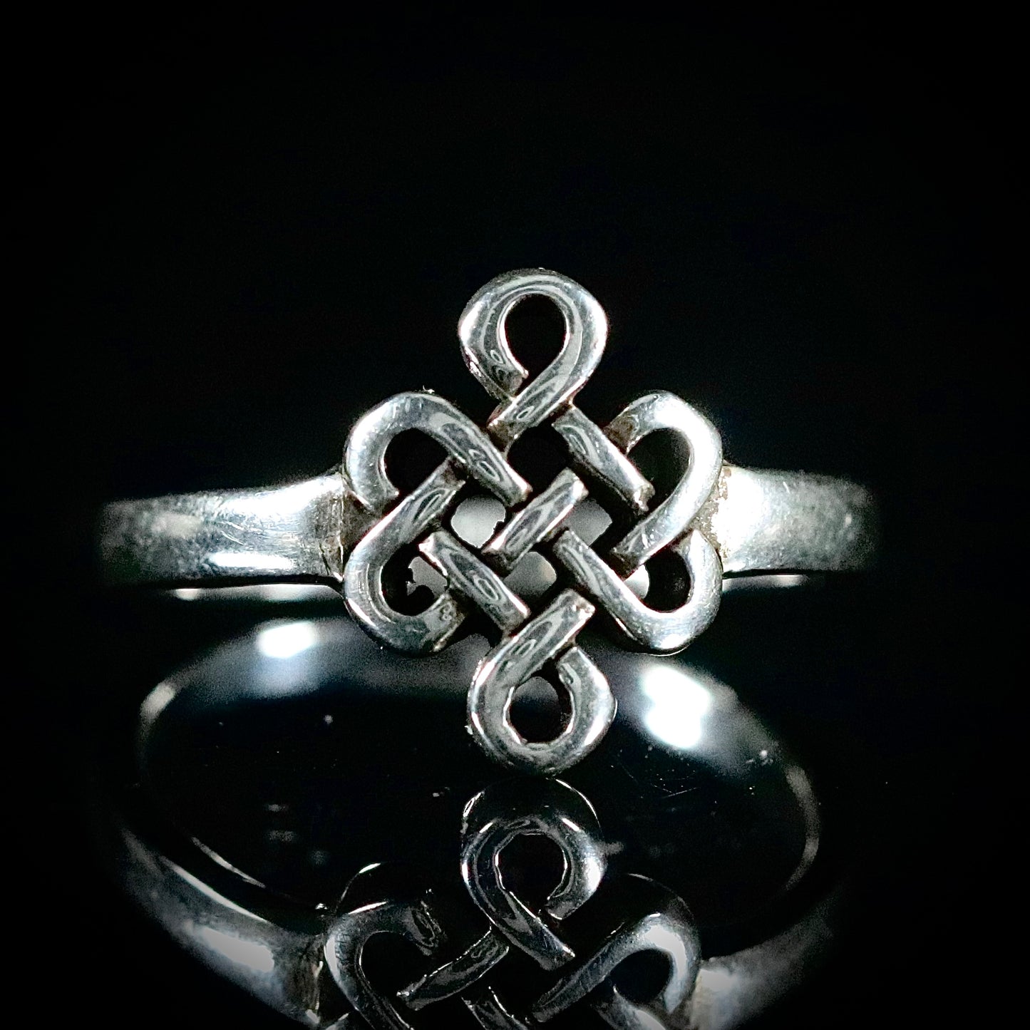 Sterling Silver Celtic Intertwined Knot Ring