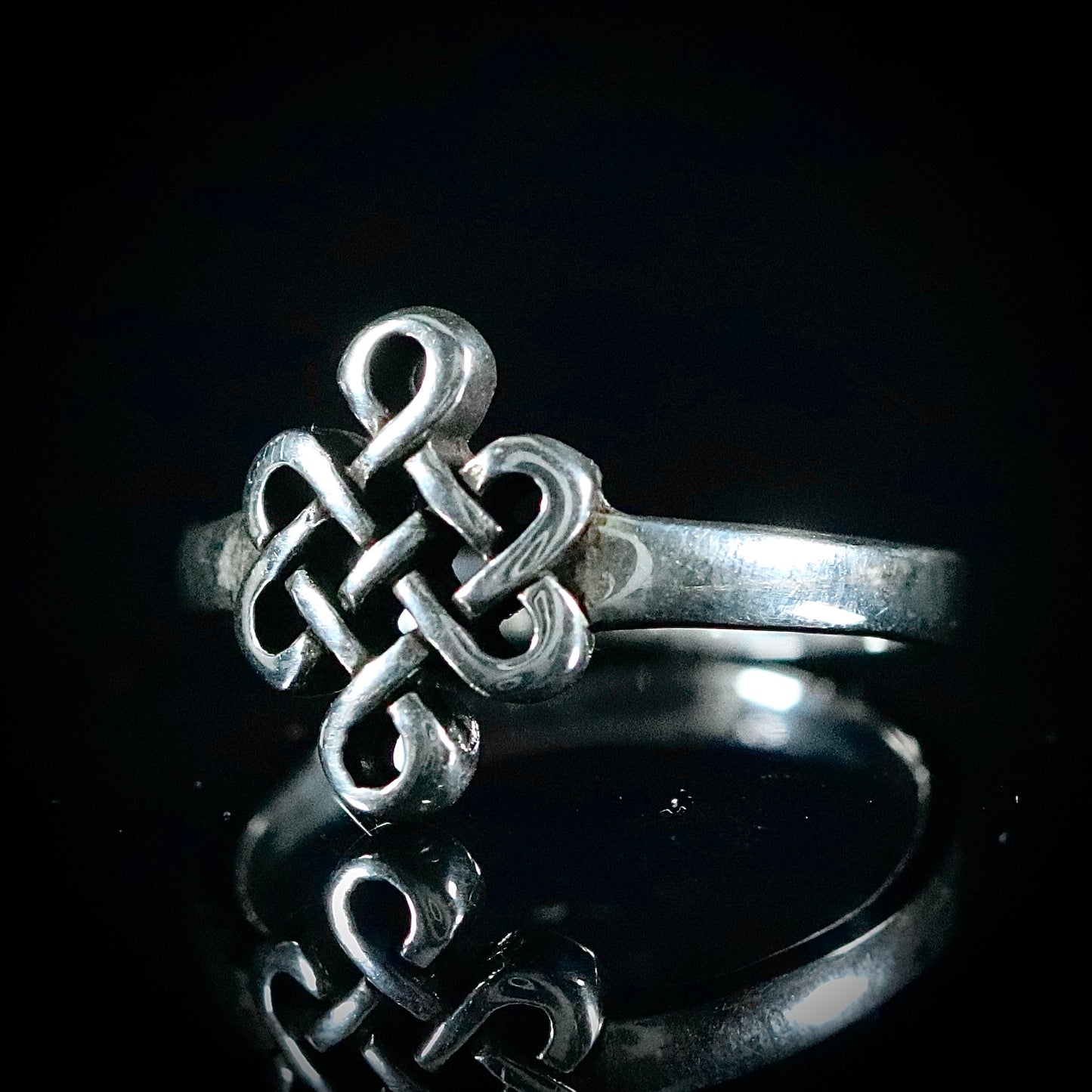 Sterling Silver Celtic Intertwined Knot Ring