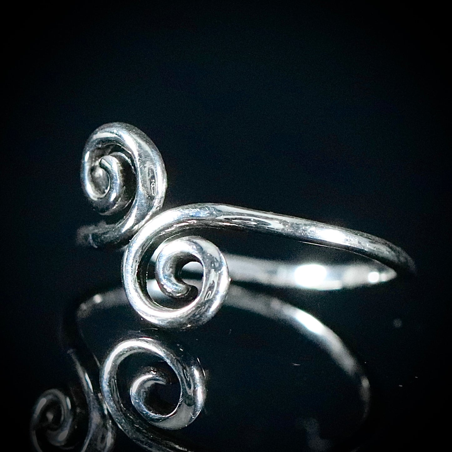 Sterling Silver Adjustable Double Spiral Ring