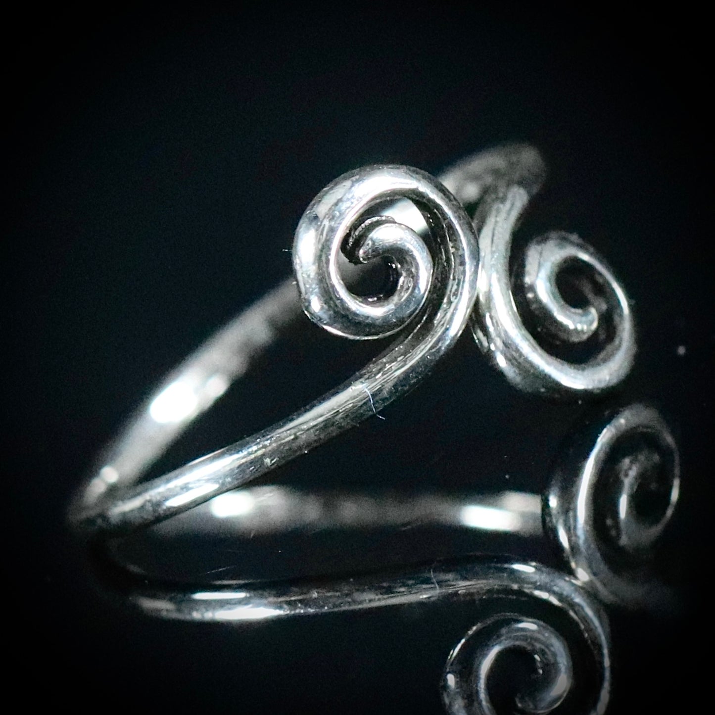 Sterling Silver Adjustable Double Spiral Ring
