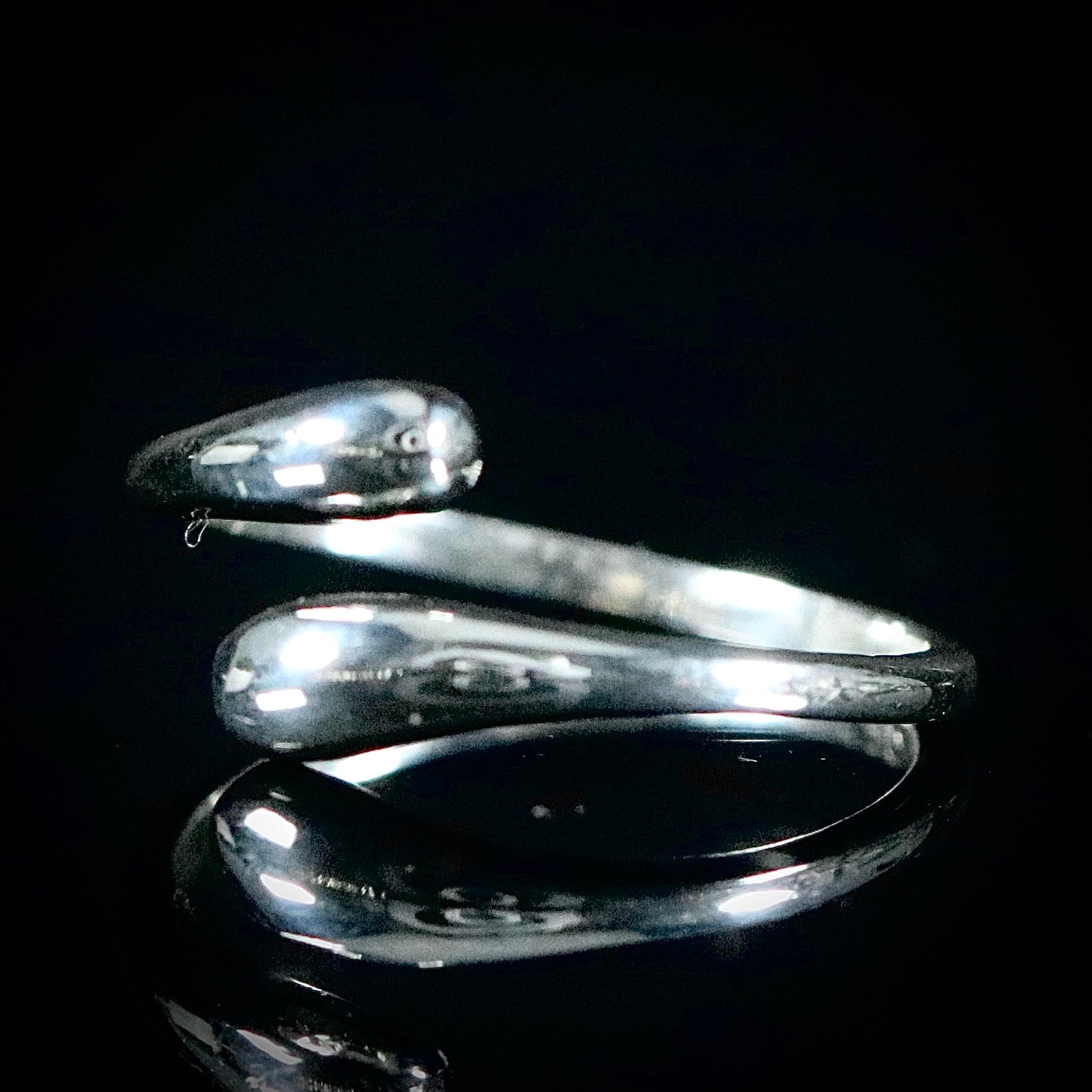 Sterling Silver Double Drop Ring