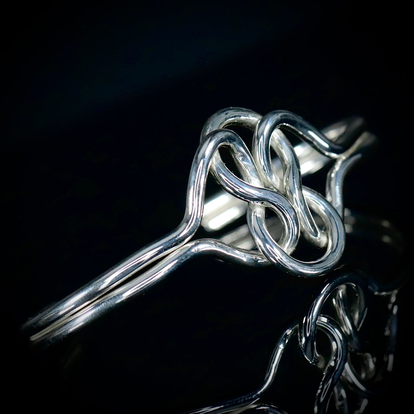 Sterling Silver Heavy Knot Bangle