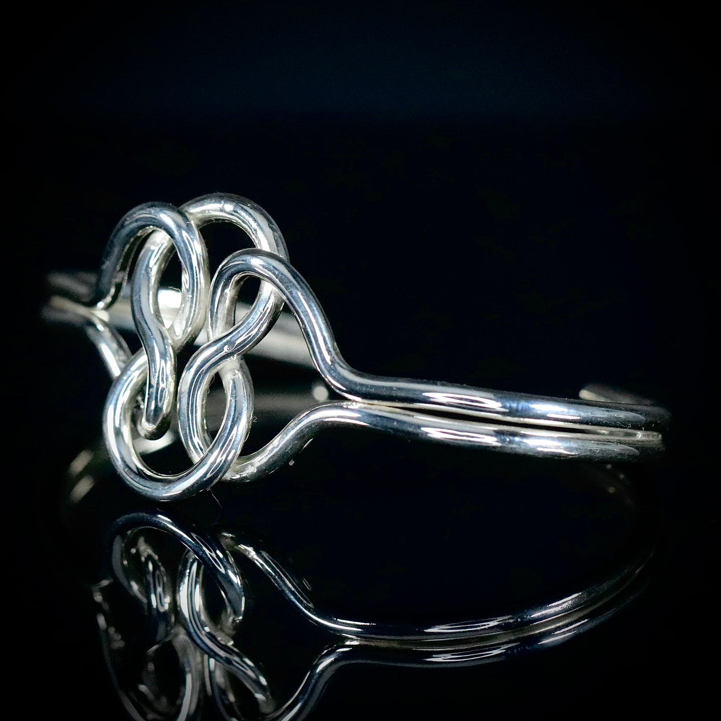 Sterling Silver Heavy Knot Bangle