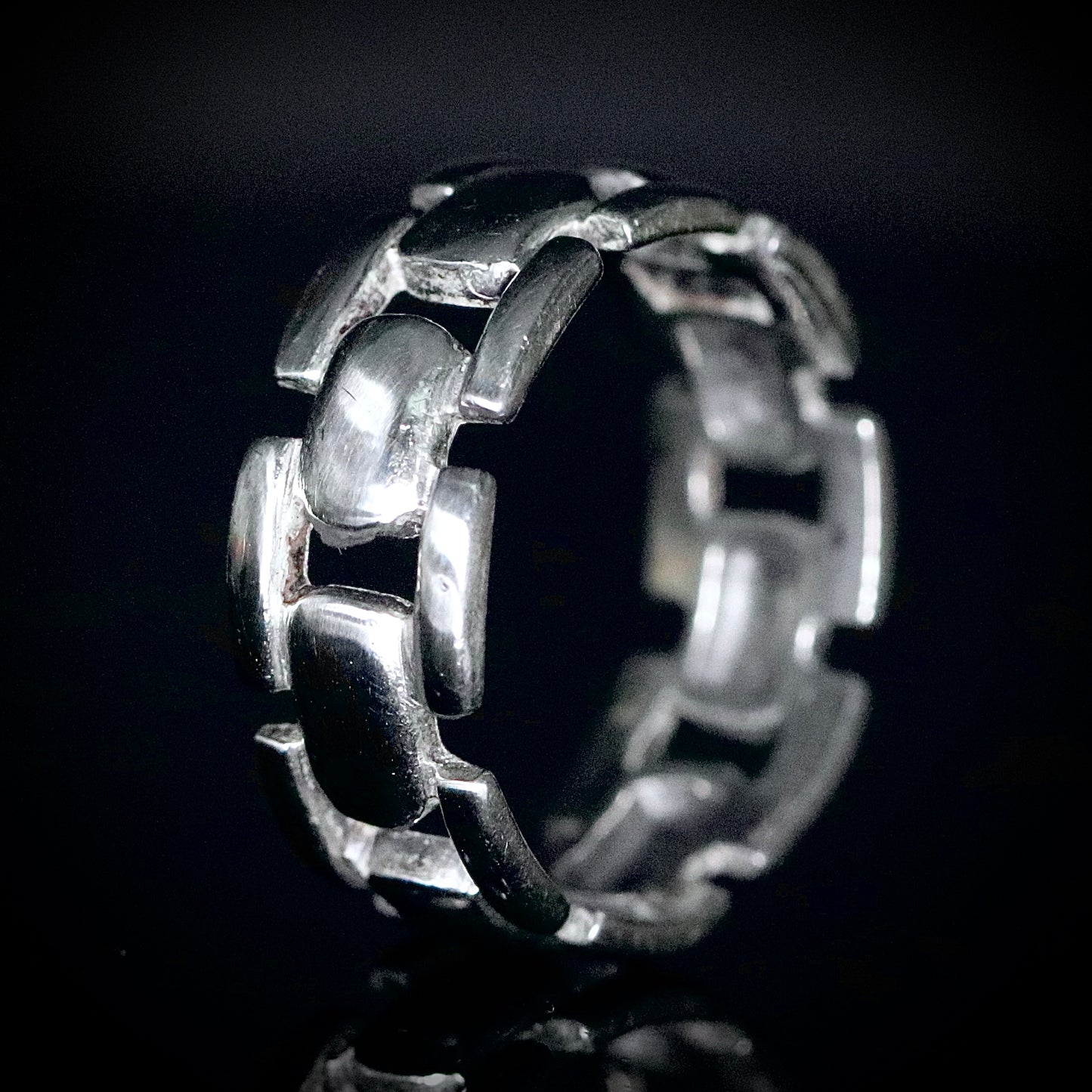 Sterling Silver Brick Style Band