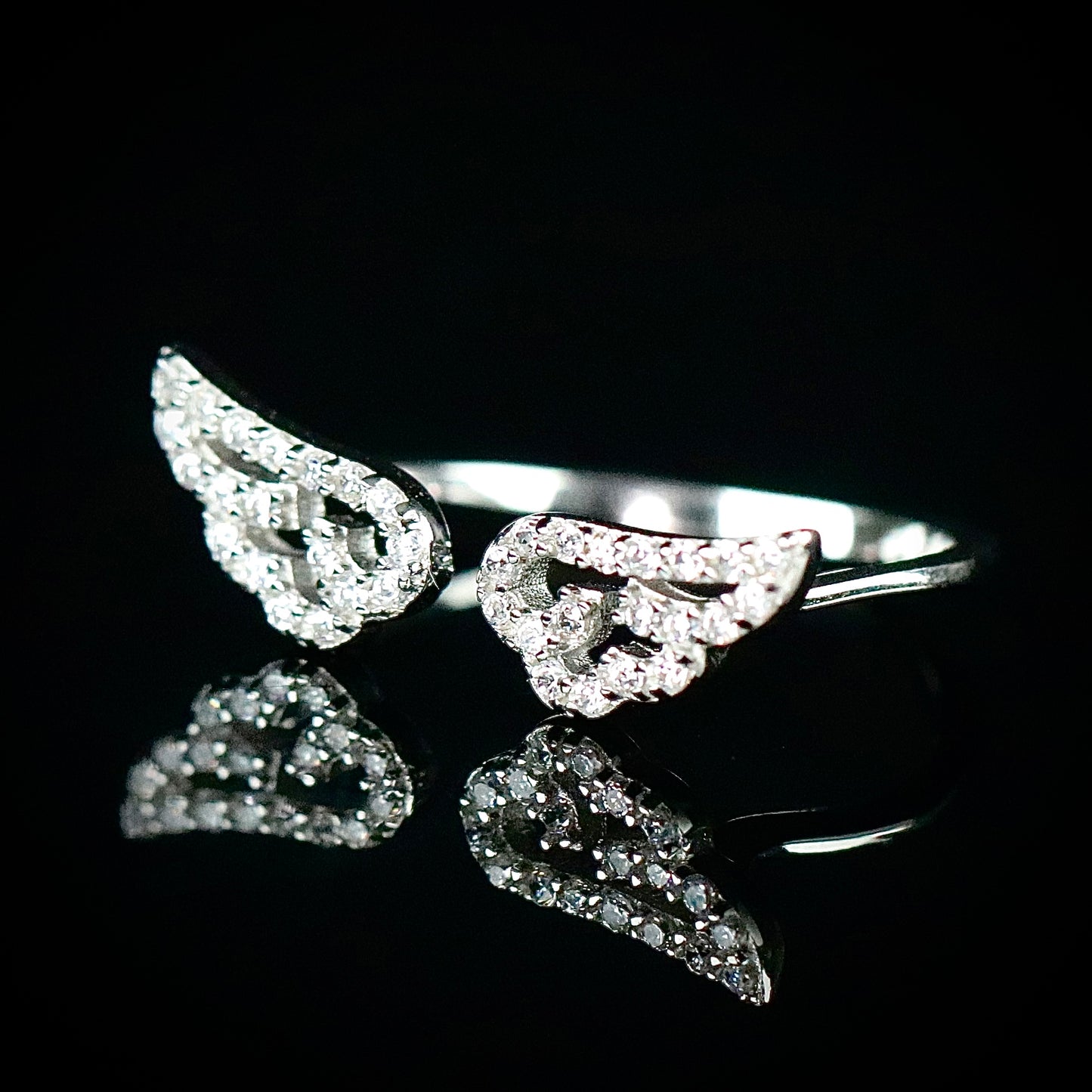 Sterling Silver Small Wings Ring