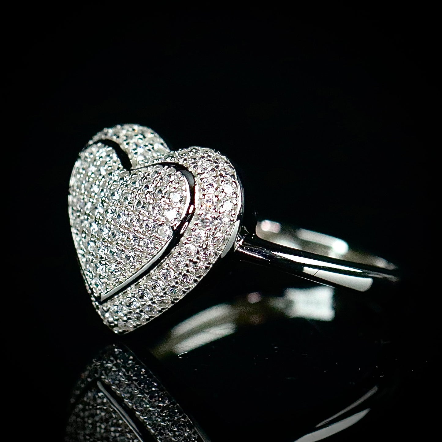Sterling Silver Heart CZ Ring