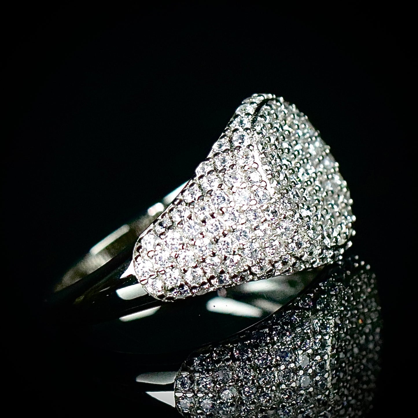 Sterling Silver CZ Signet Ring