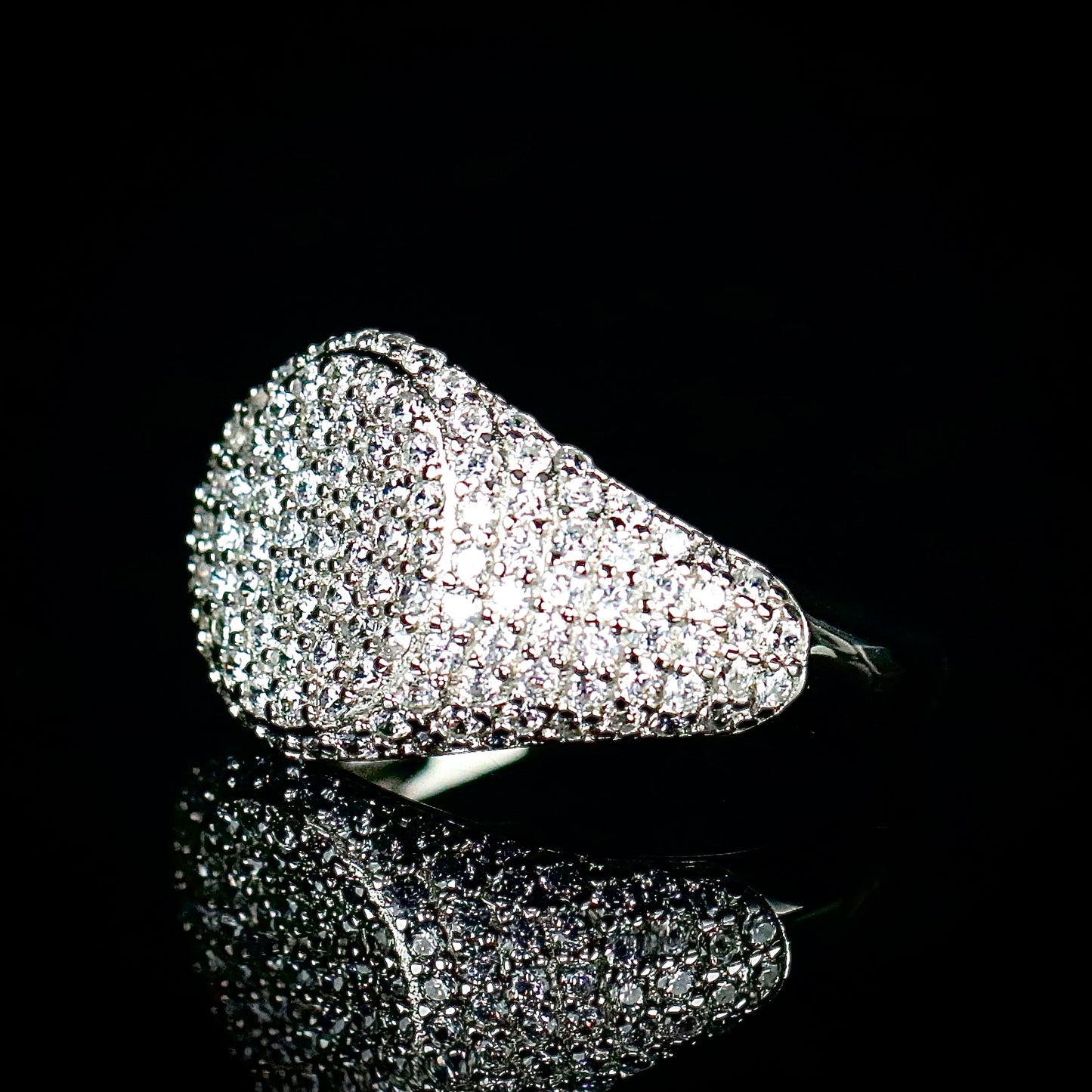 Sterling Silver CZ Signet Ring