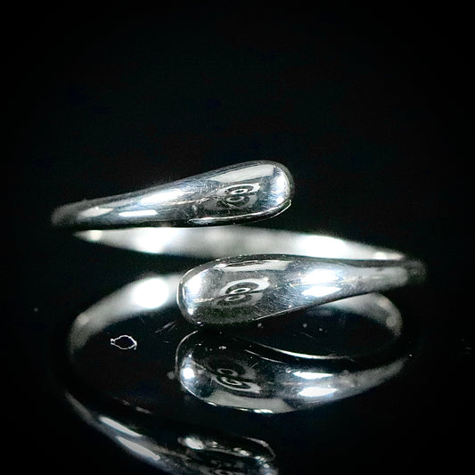 Sterling Silver Double Drop Ring
